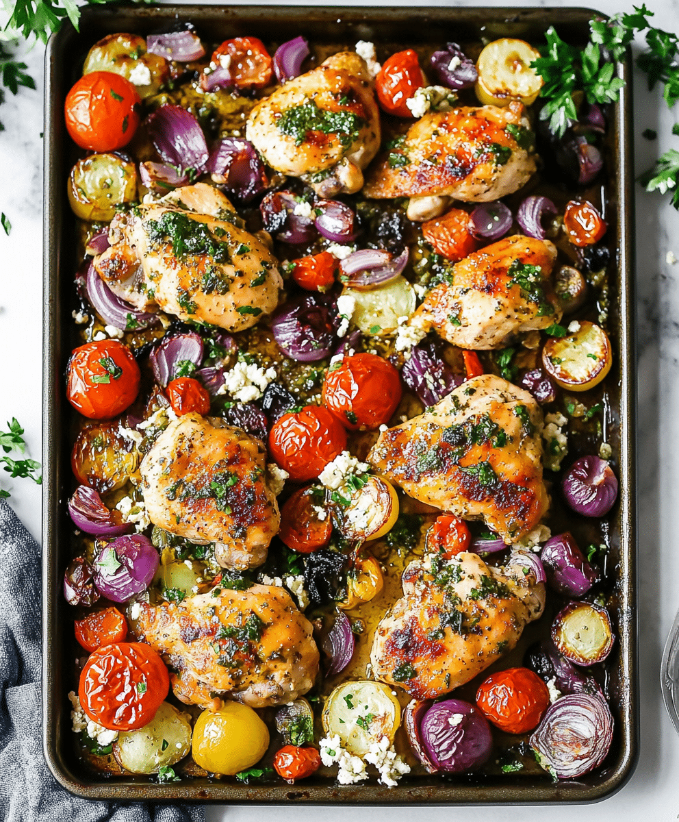 Greek Sheet Pan Chicken Recipe-image
