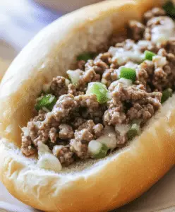 Easy Philly Cheesesteak With Ground Beef Recipe - Savory Kitchen Stories