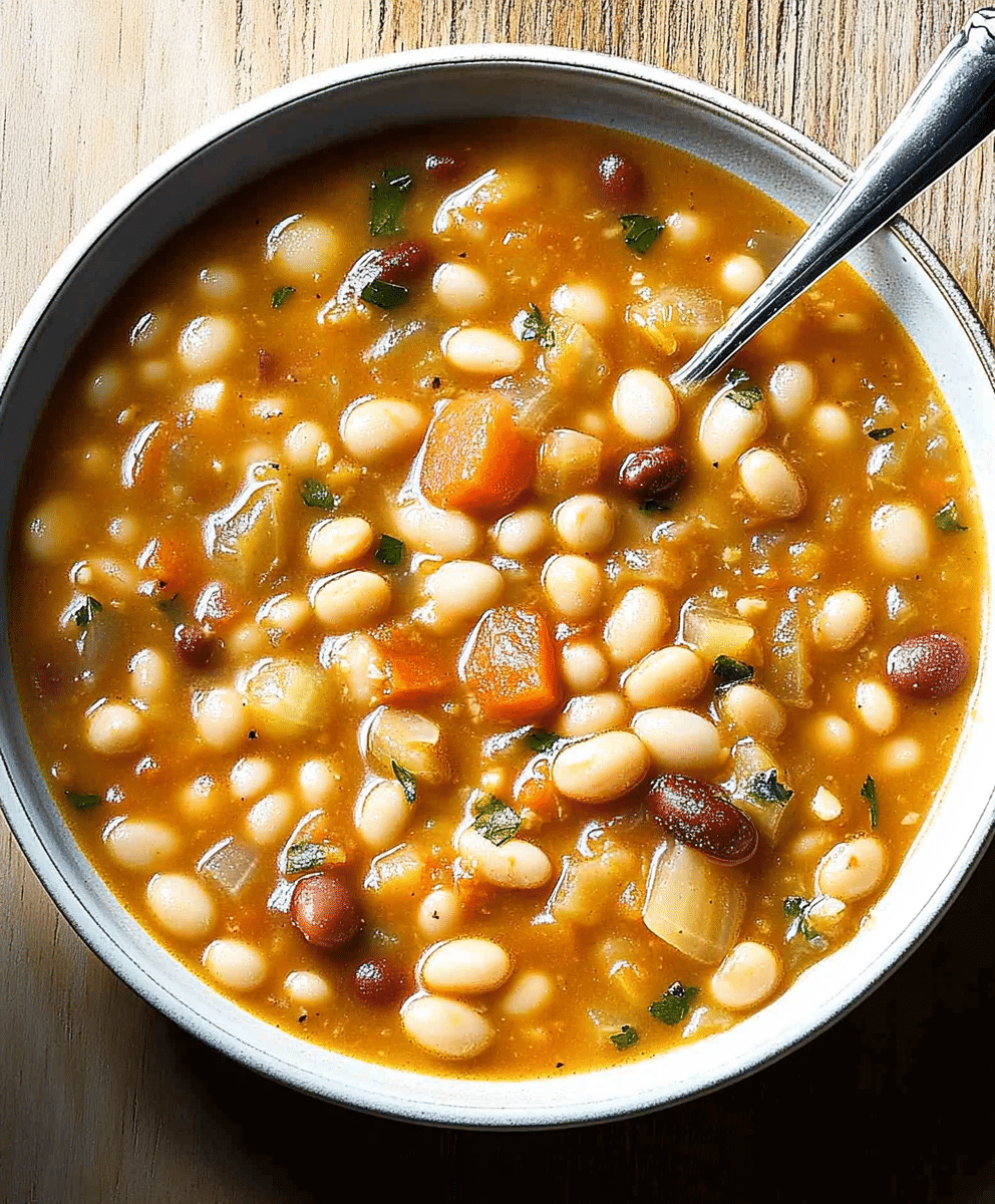 Hearty Bean SoupVegetarian Recipe Serves 8