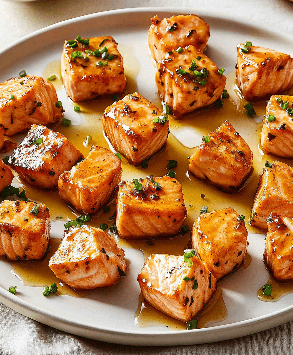 Hot Honey Salmon Bites Recipe - Savory Kitchen Stories