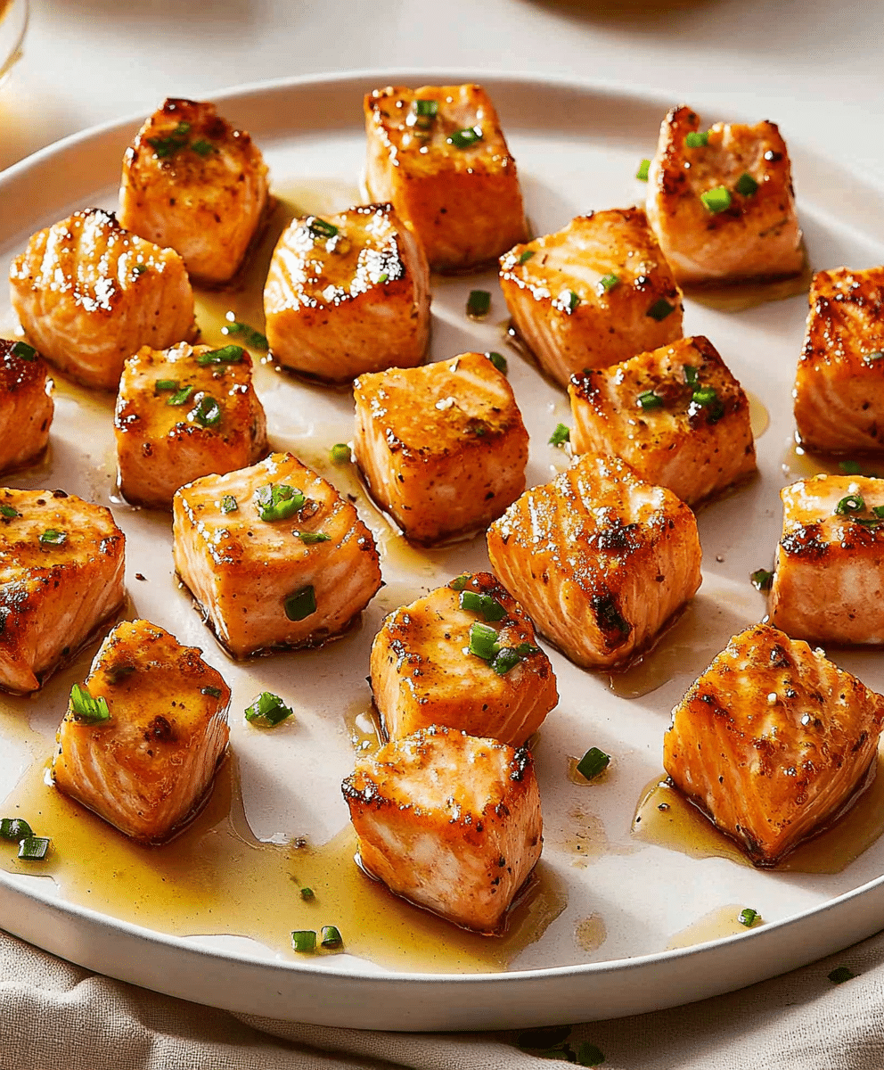 Hot Honey Salmon Bites Recipe - Savory Kitchen Stories
