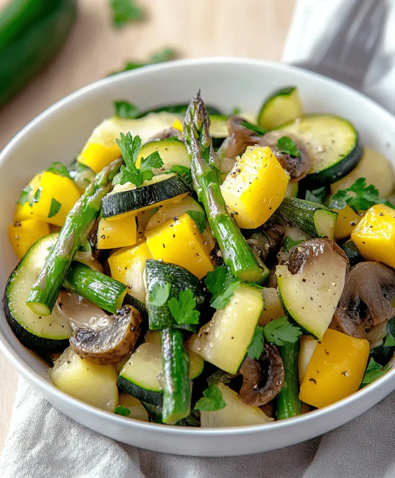 Flavorful Asparagus With Zucchini And Squash Recipe