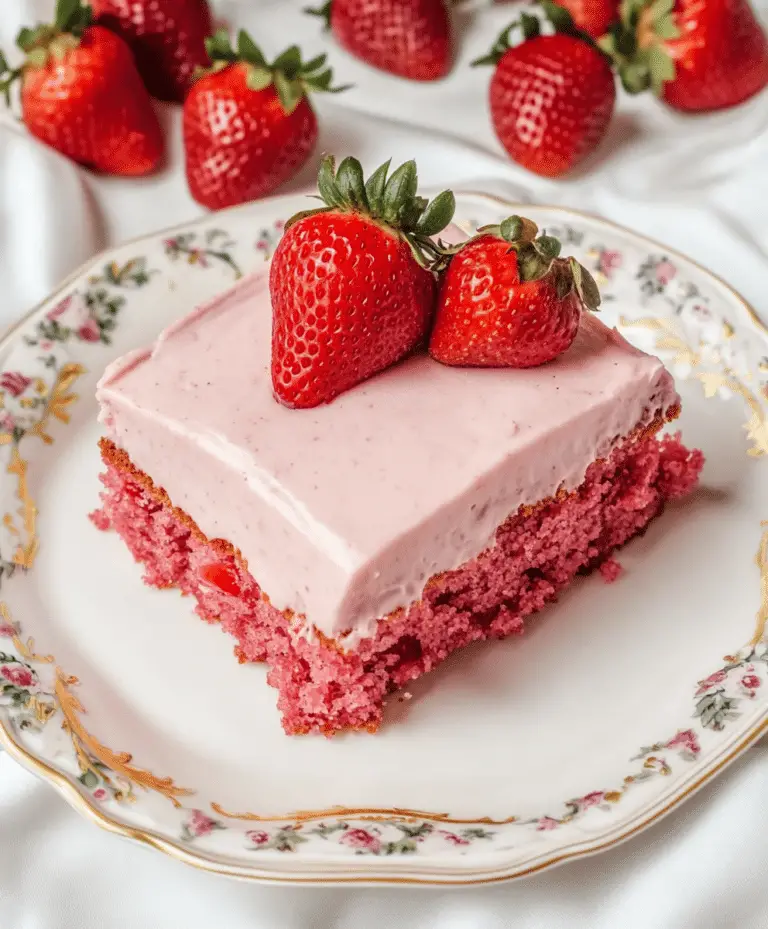 Easy Homemade Fresh Strawberry Sheet Cake Recipe