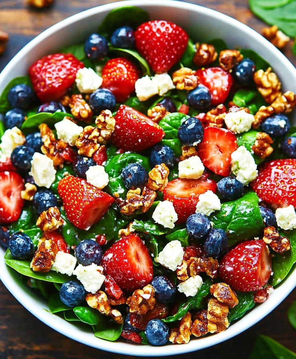 15-minute Strawberry Spinach Salad Recipe