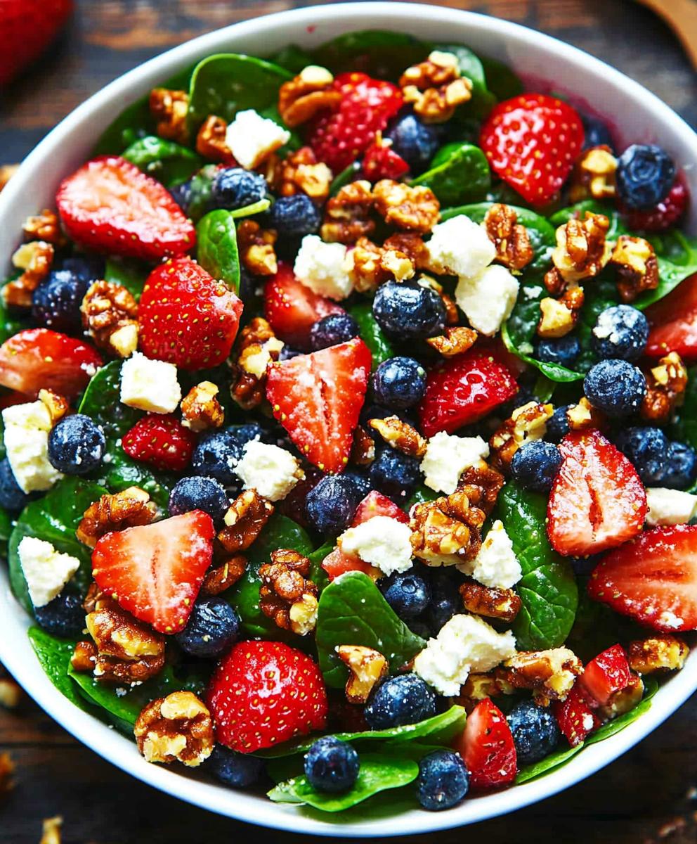 15-minute Strawberry Spinach Salad Recipe