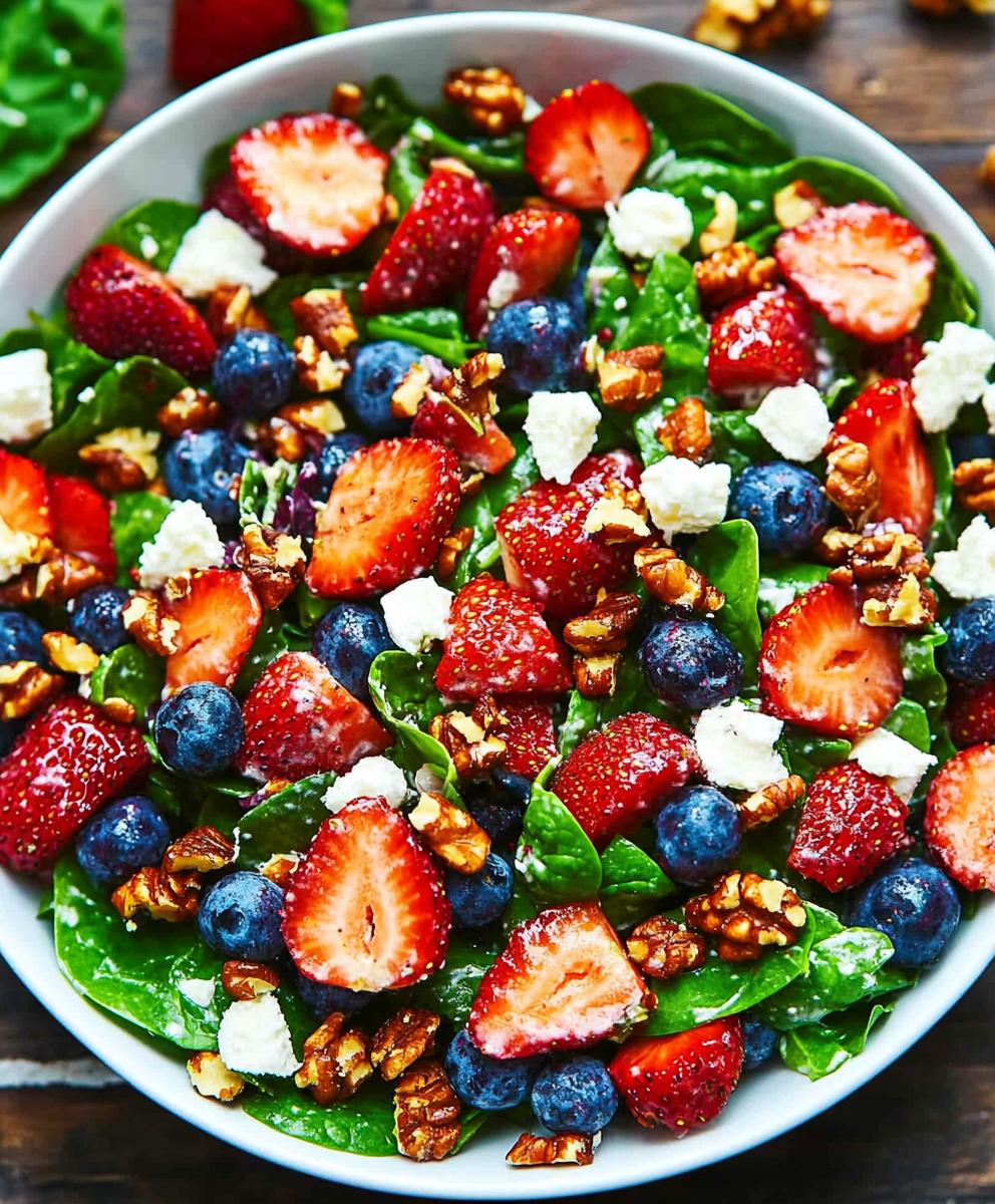 15-minute Strawberry Spinach Salad Recipe