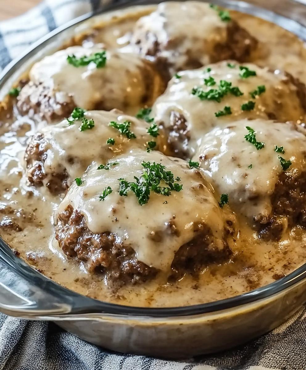 Amish Hamburger Steak Bake Recipe