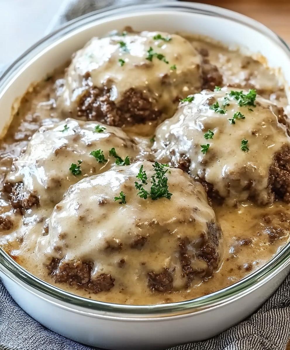 Amish Hamburger Steak Bake Recipe