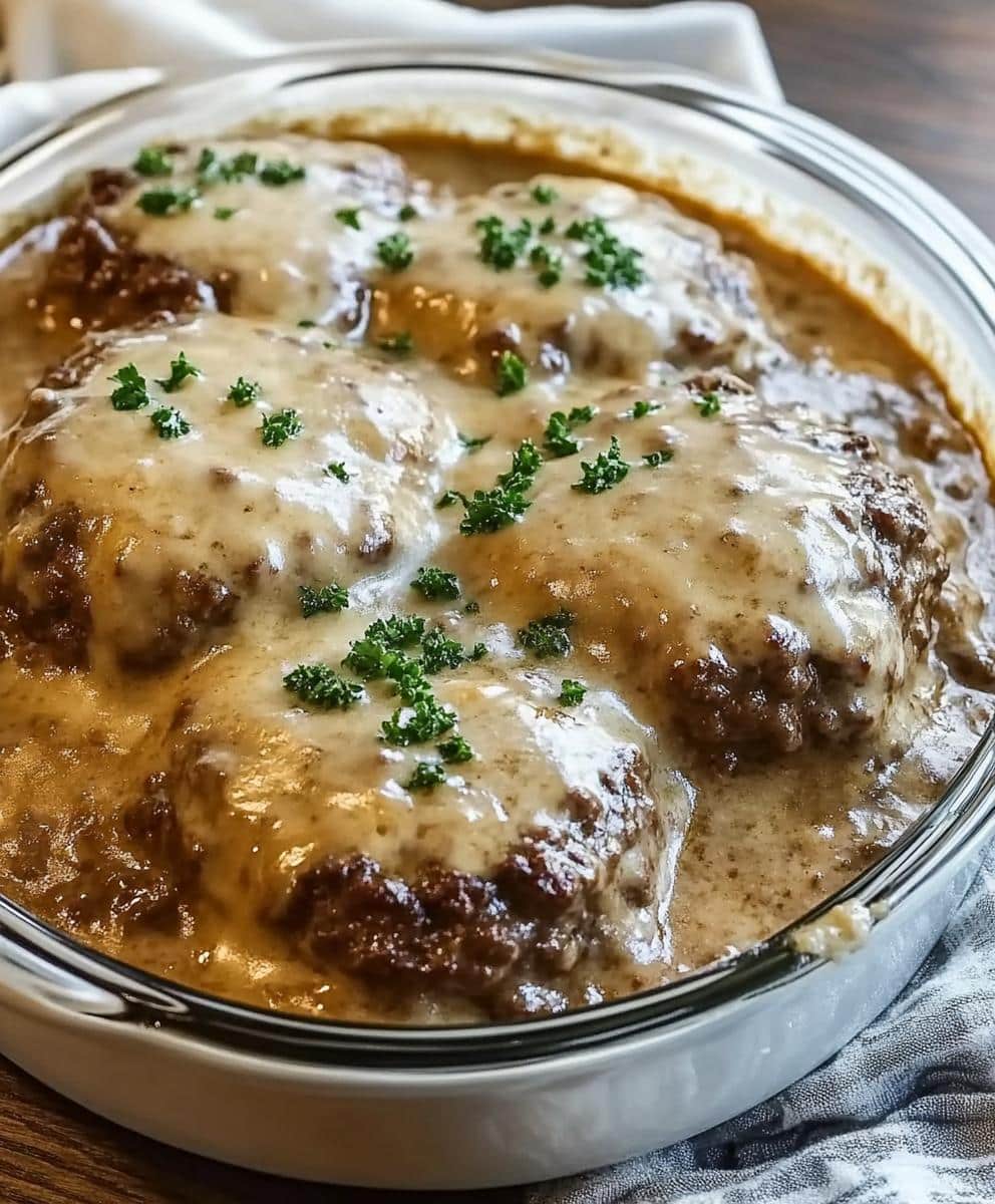Amish Hamburger Steak Bake Recipe