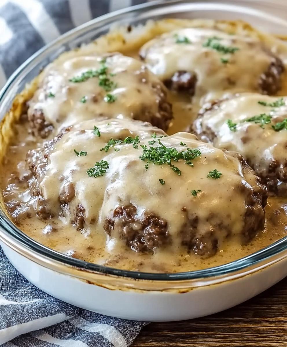 Amish Hamburger Steak Bake Recipe