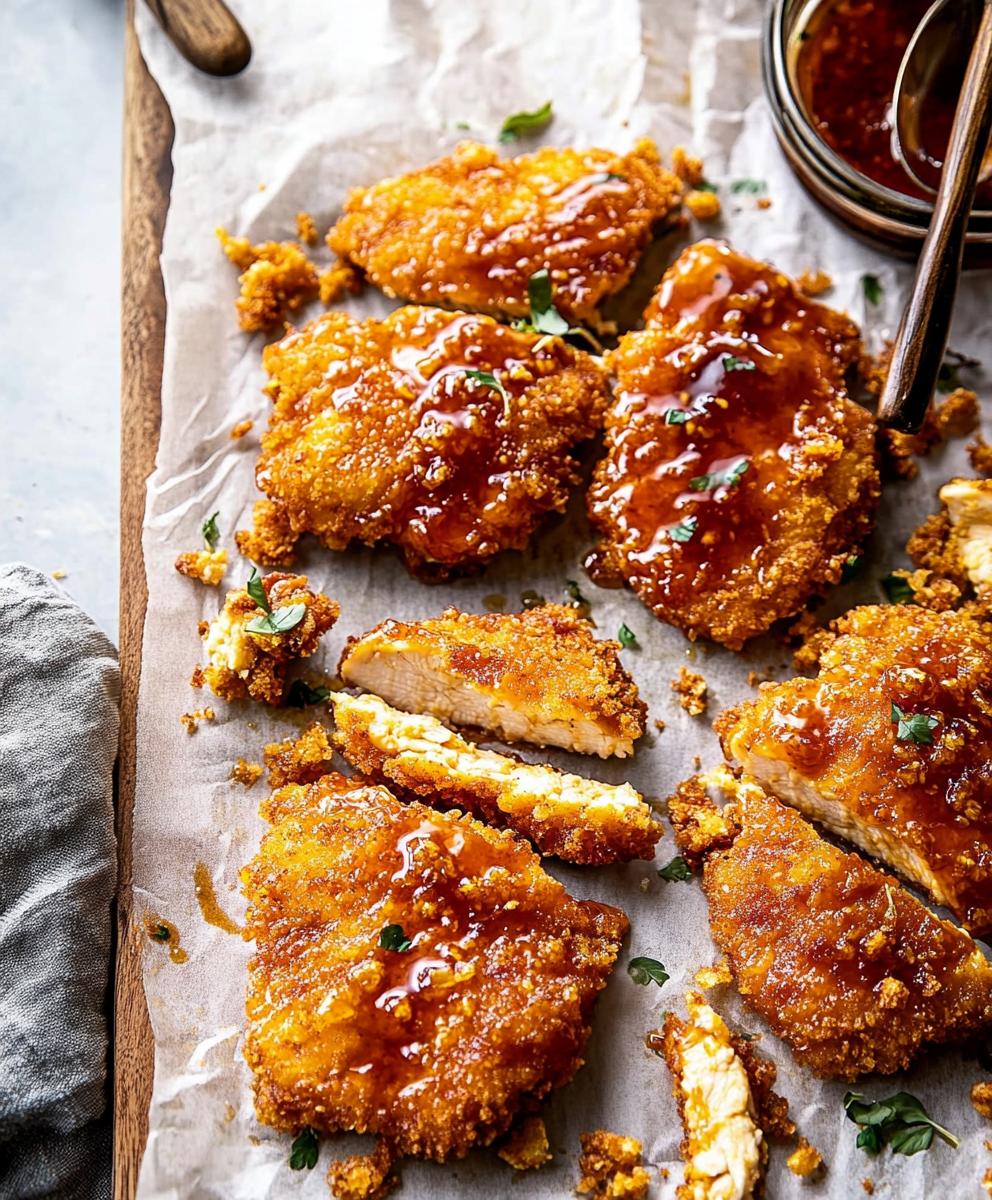 Baked Crunchy Hot Honey Chicken Recipe