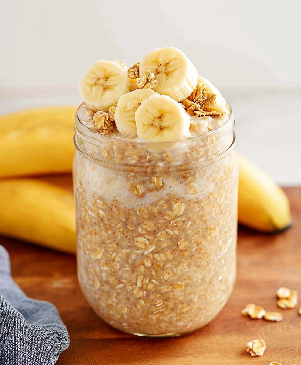 Banana Bread Overnight Oats Recipe
