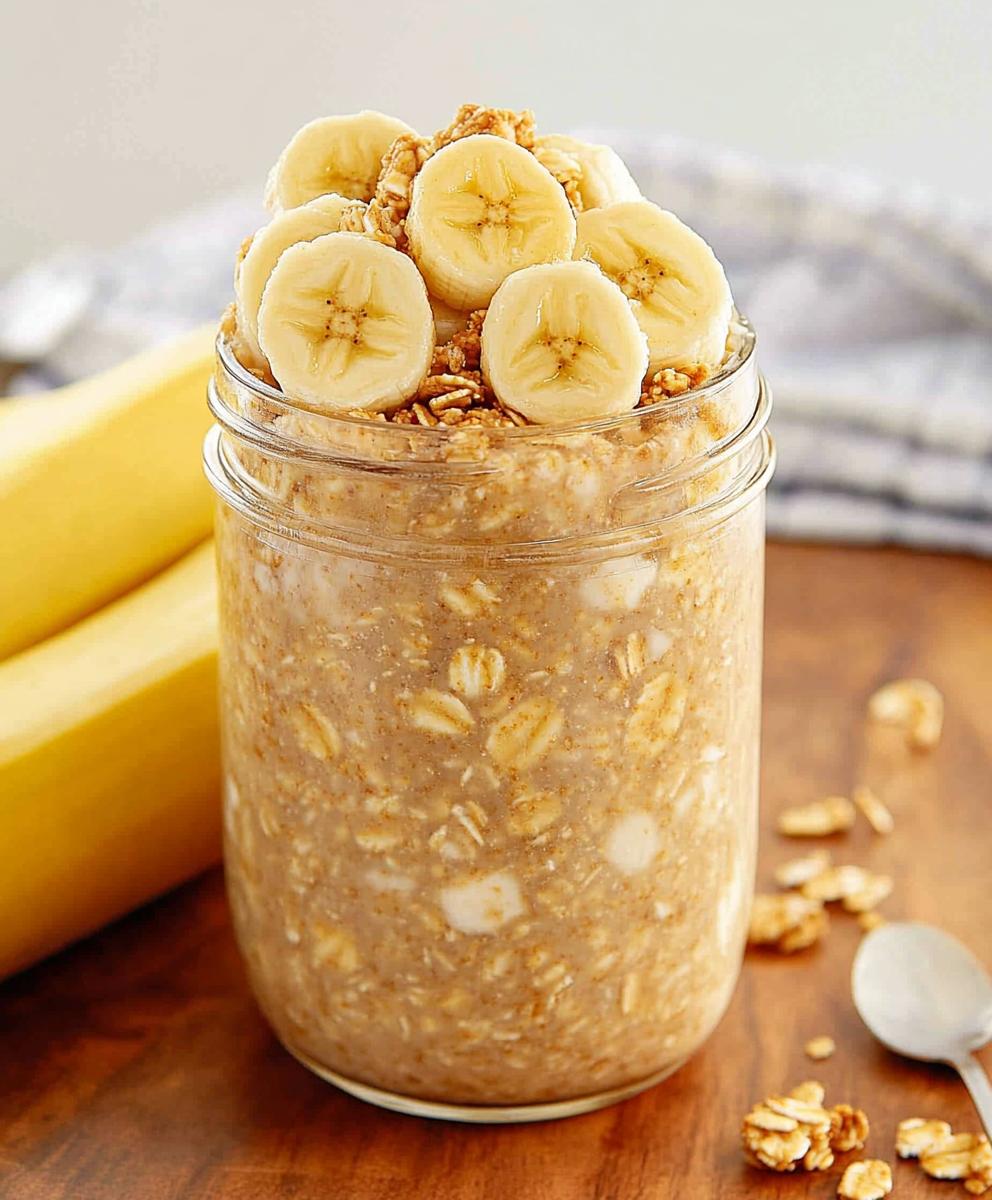 Banana Bread Overnight Oats Recipe