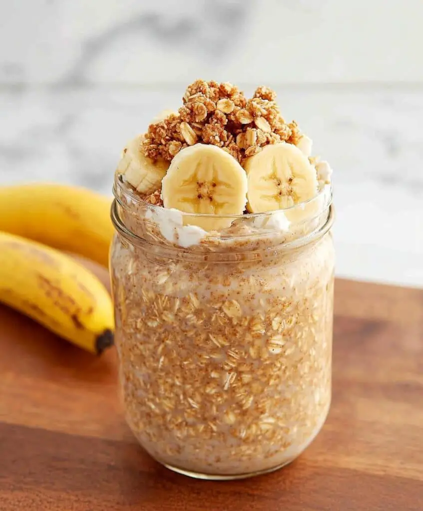 Banana Bread Overnight Oats Recipe