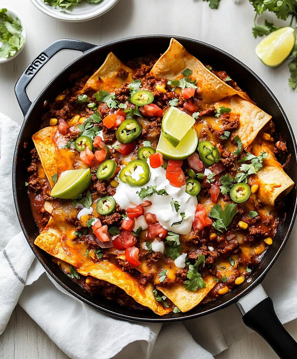 Beef Skillet Enchiladas Recipe