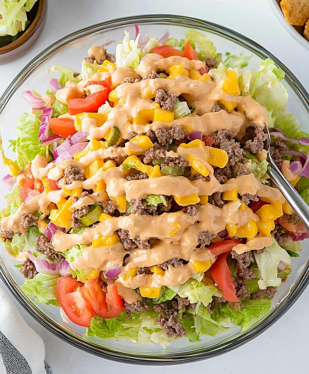Big Mac Salad (cheeseburger Salad) Recipe
