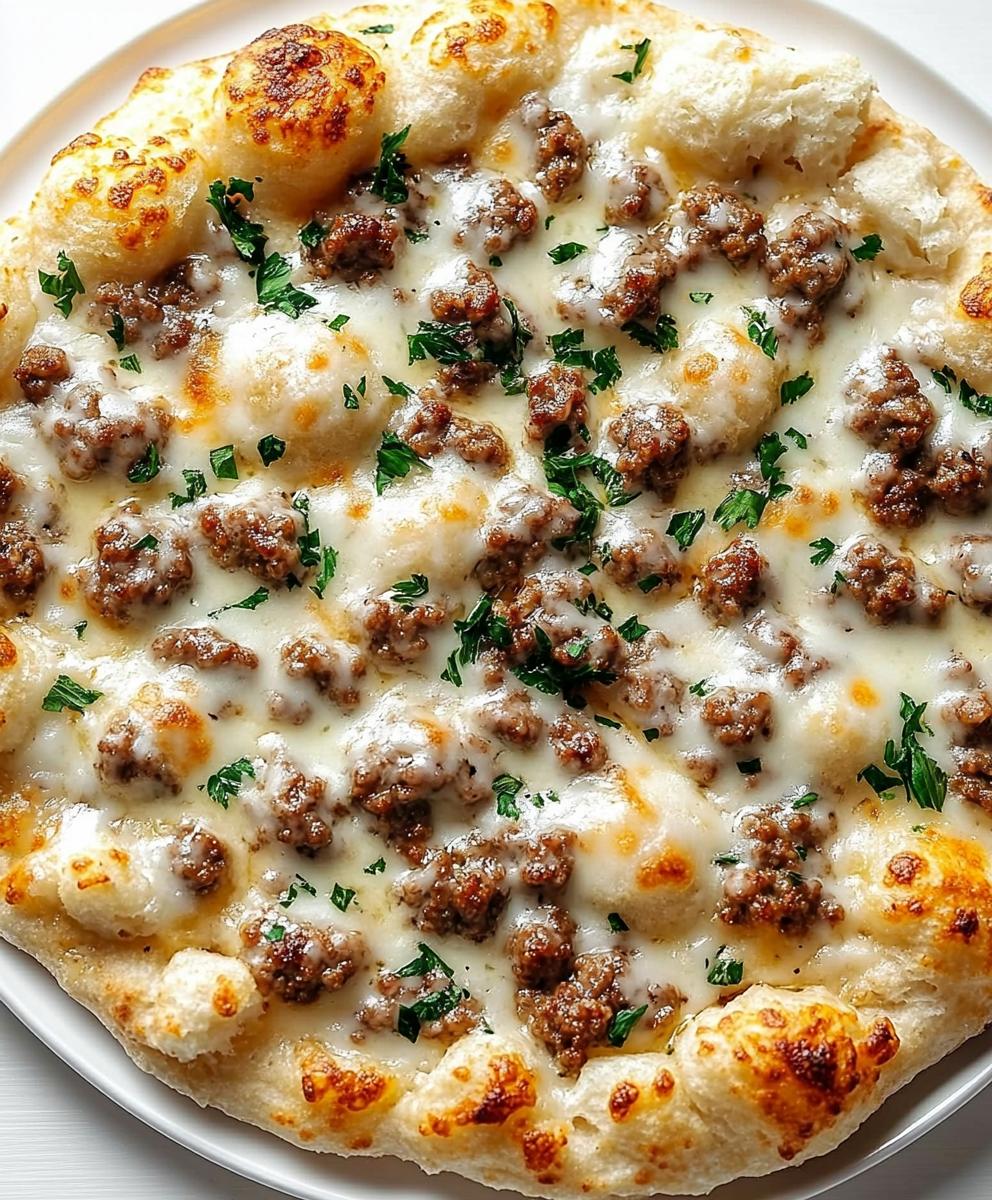 Biscuits And Sausage Gravy Breakfast Pizza Recipe