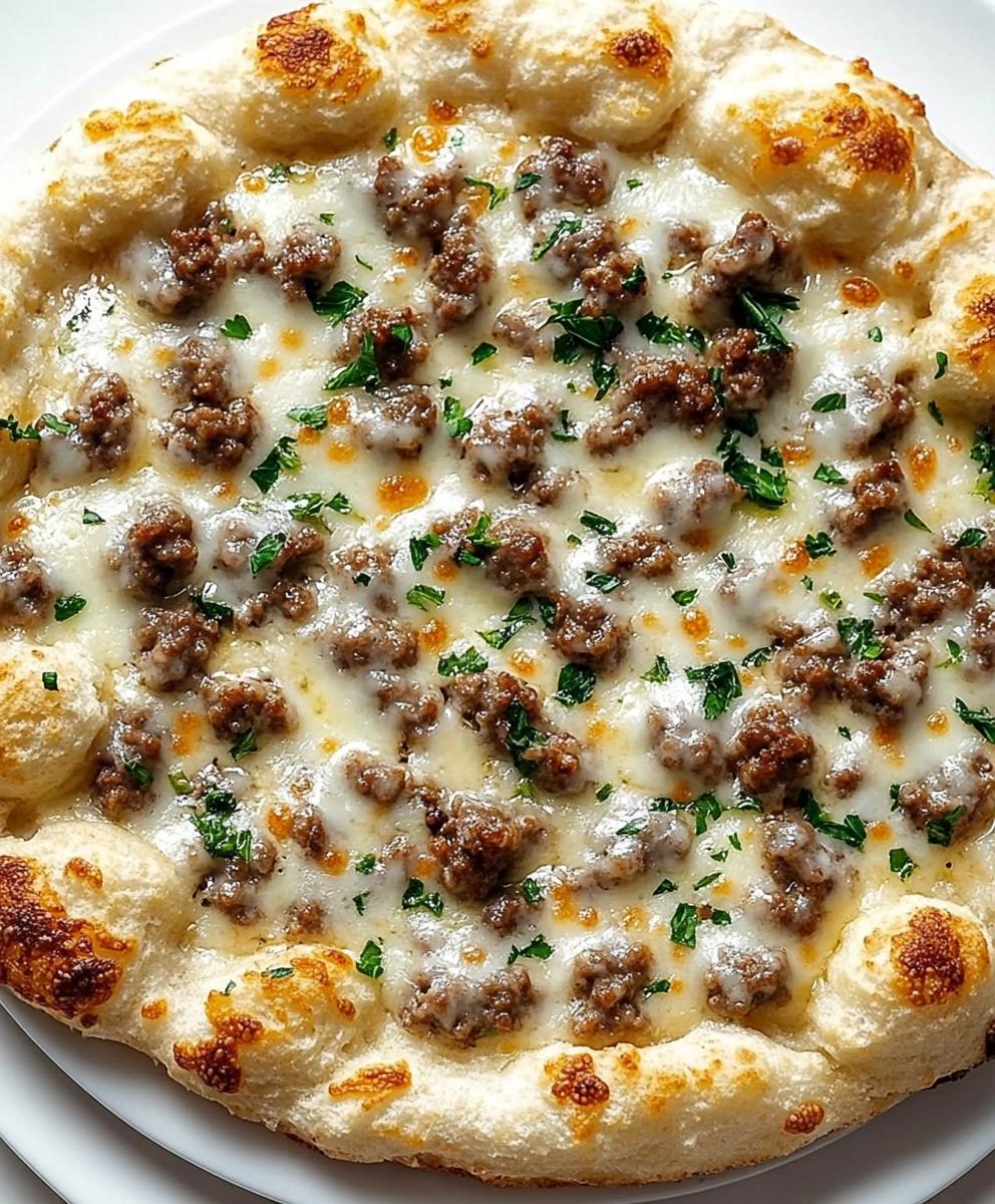 Biscuits And Sausage Gravy Breakfast Pizza Recipe