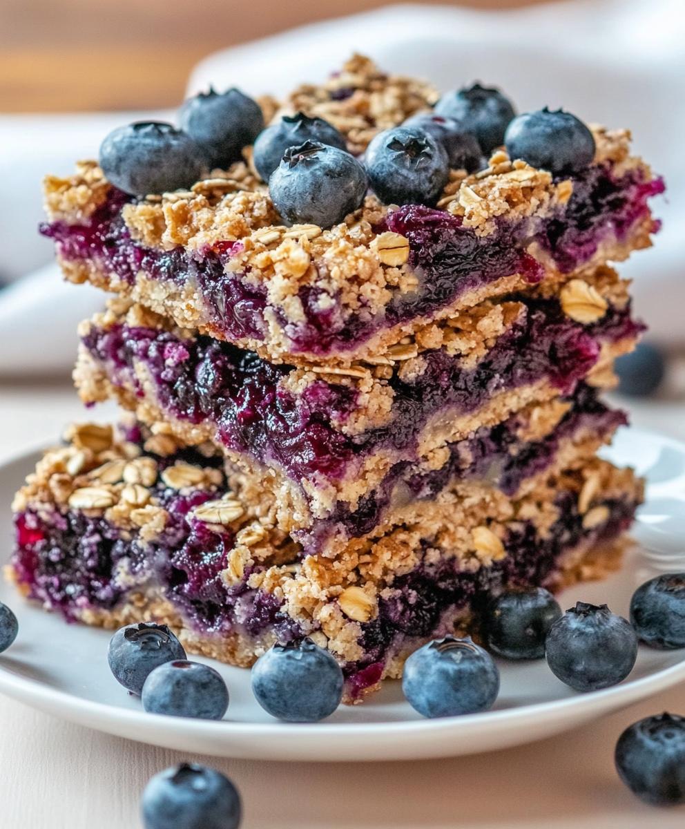 Blueberry Oatmeal Bars Recipe