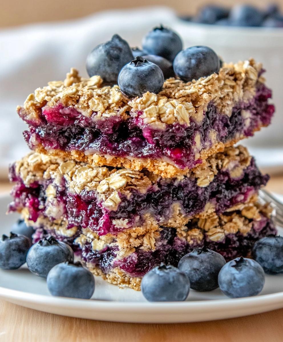 Blueberry Oatmeal Bars Recipe