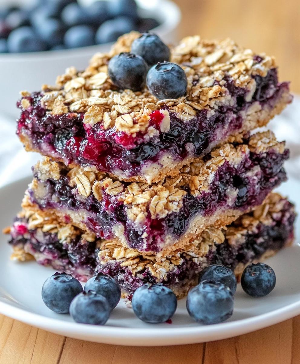 Blueberry Oatmeal Bars Recipe