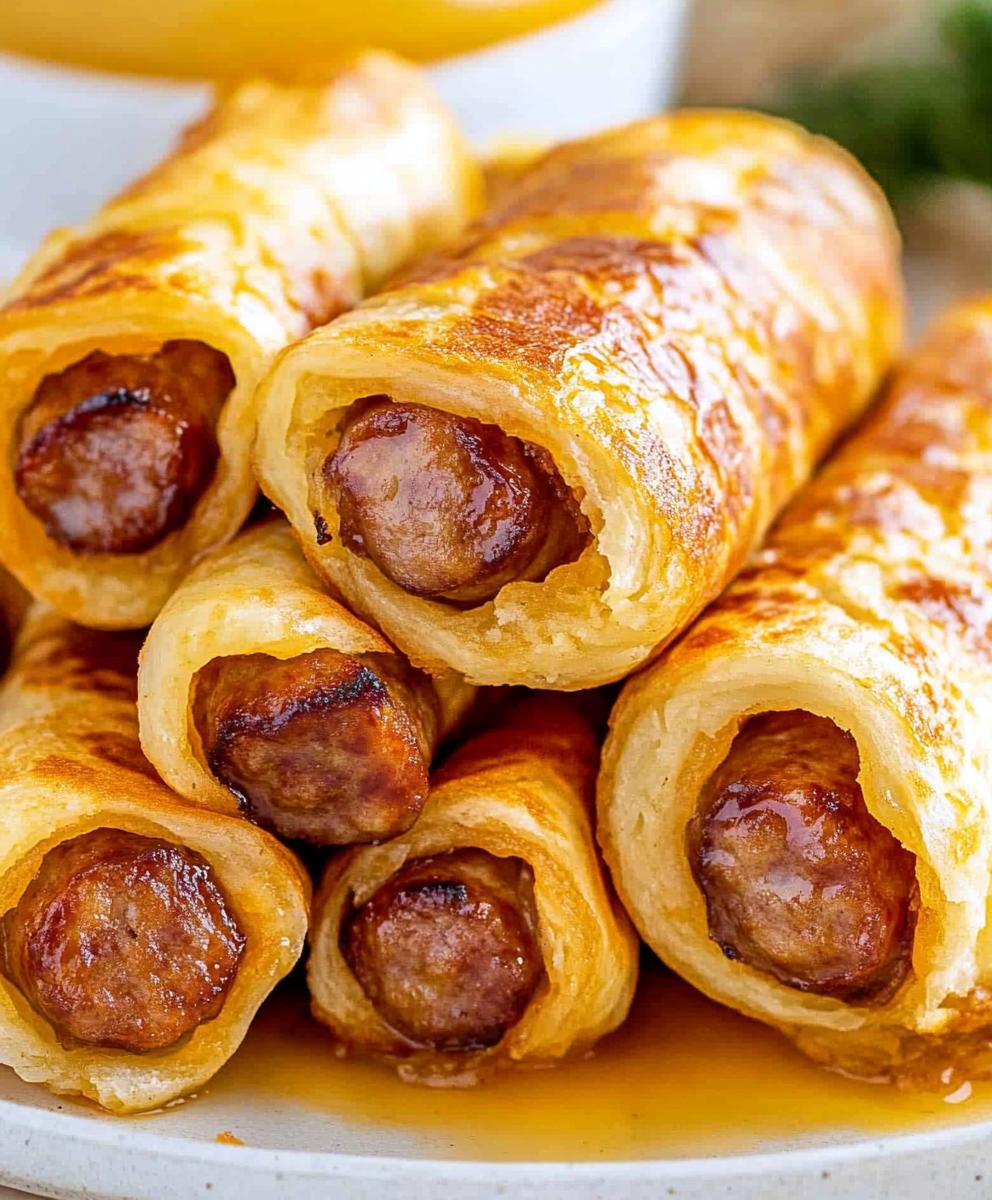 British Breakfast Sausage Rolls (pigs In A Blanket) Recipe