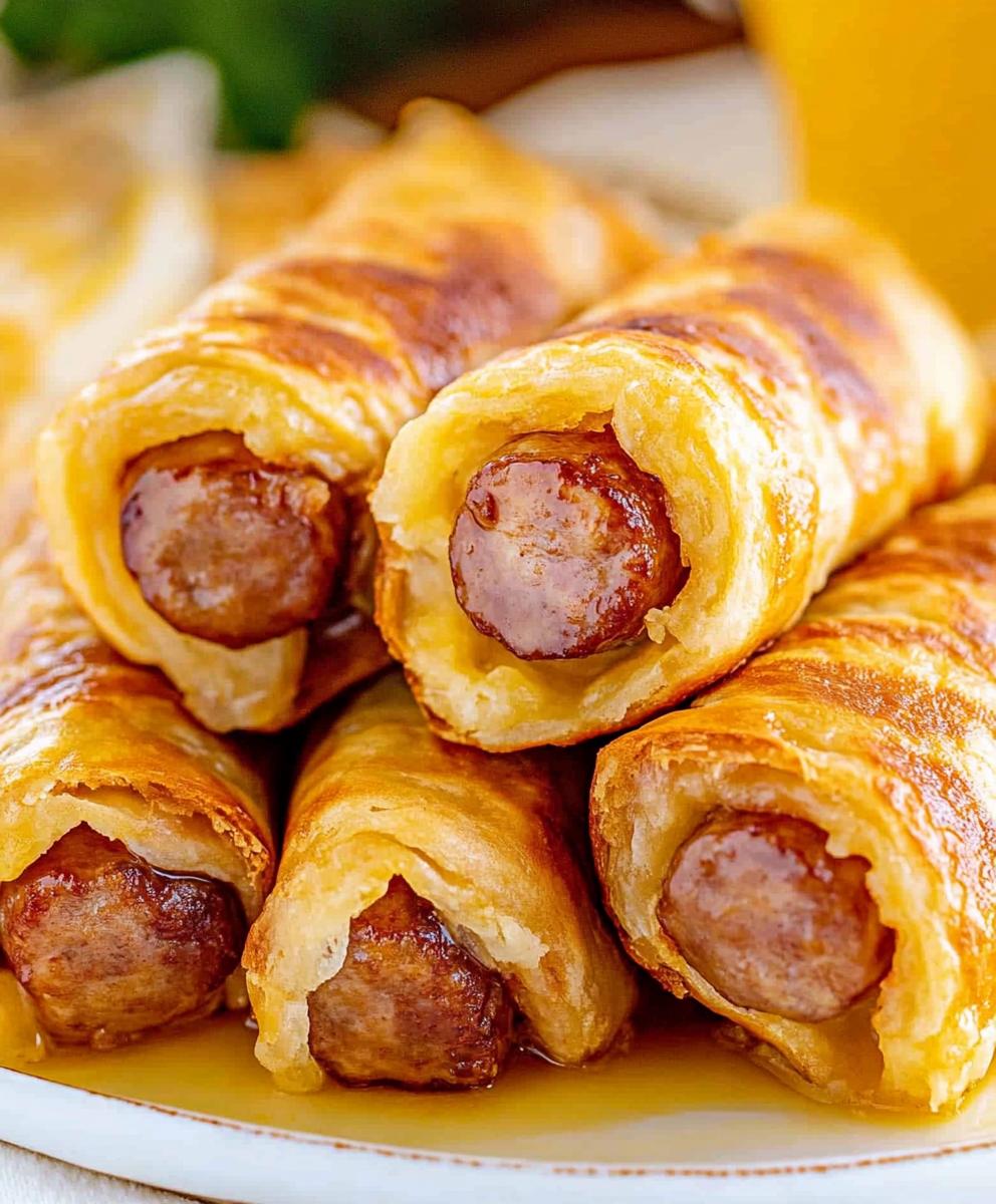 British Breakfast Sausage Rolls (pigs In A Blanket) Recipe