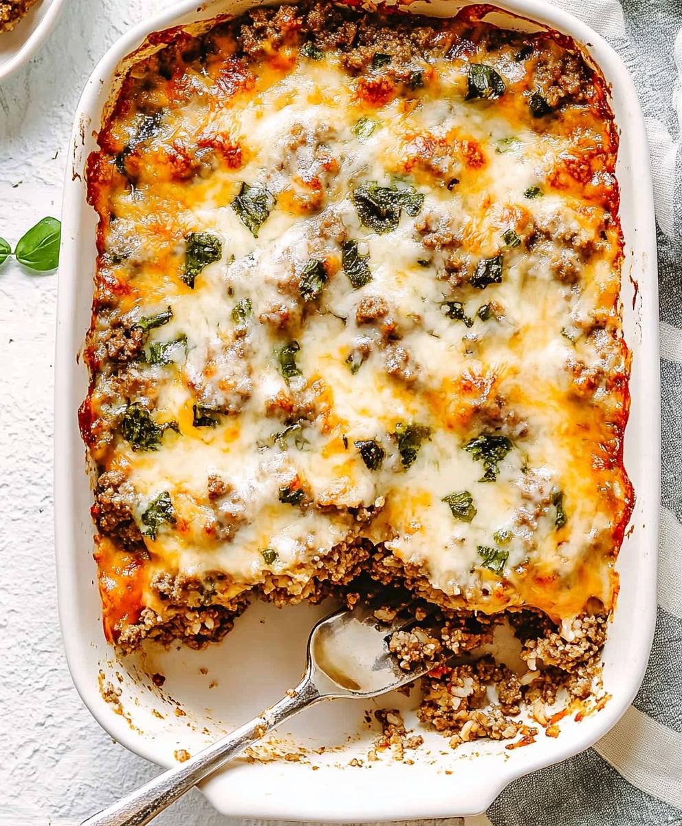 Cheesy Ground Beef And Rice Casserole Recipe