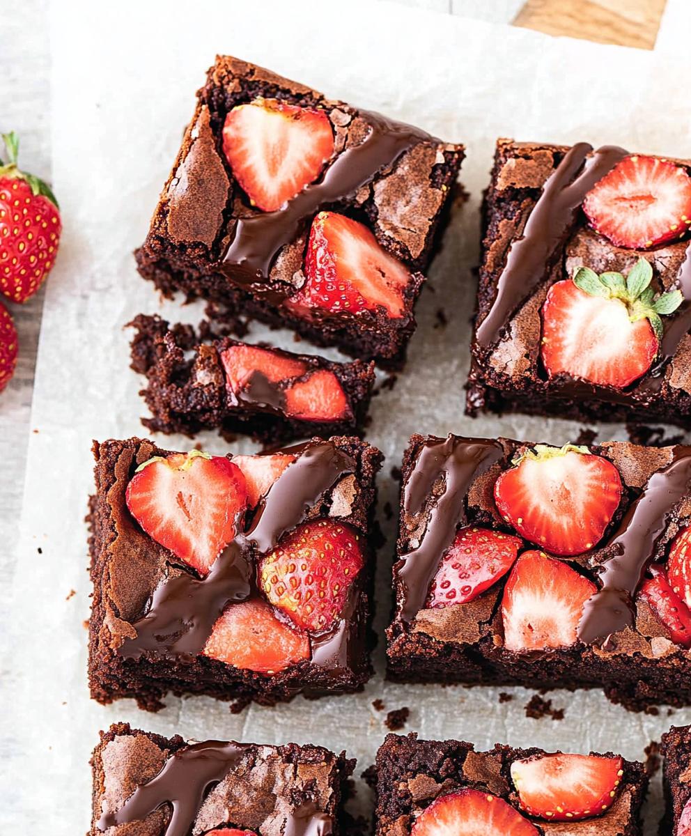 Chocolate Covered Strawberry Brownies Recipe