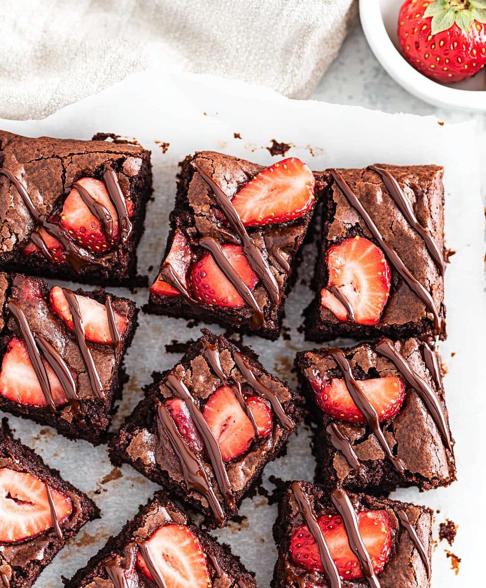 Chocolate Covered Strawberry Brownies Recipe