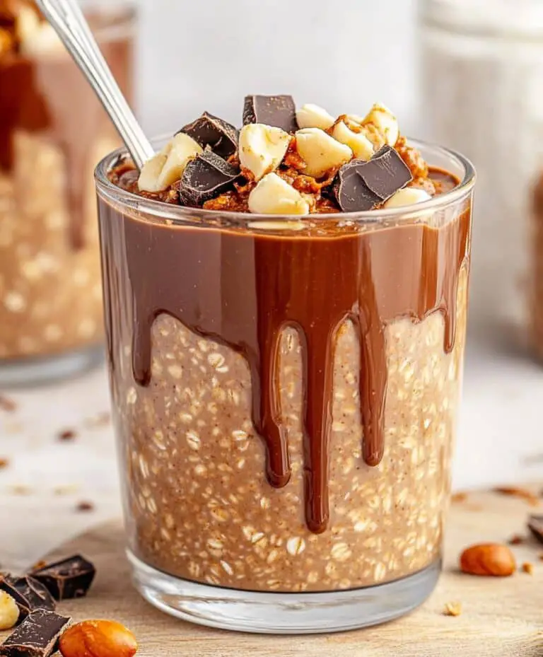 Chocolate Peanut Butter Overnight Oats Recipe