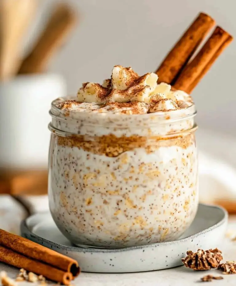Cinnamon Roll Overnight Oats Recipe