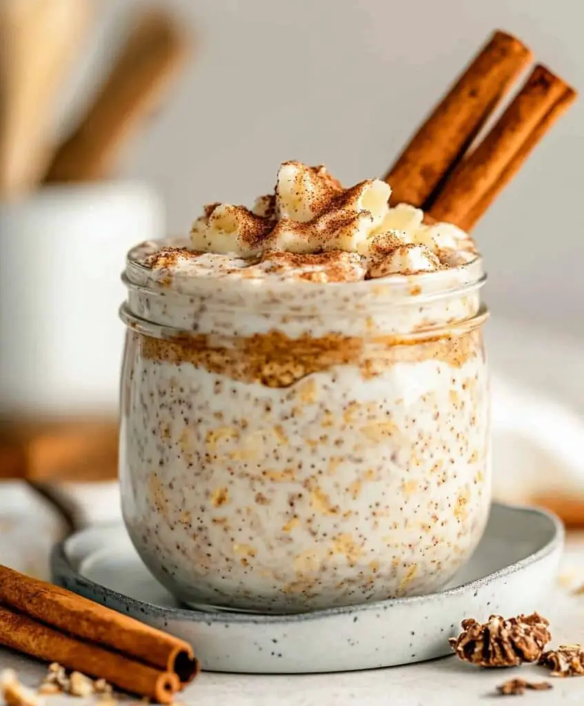 Cinnamon Roll Overnight Oats Recipe