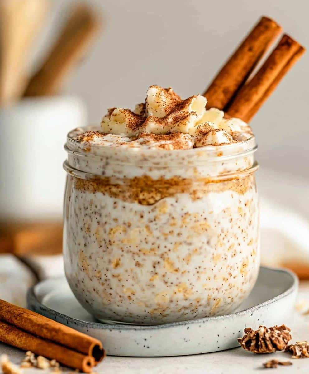 Cinnamon Roll Overnight Oats Recipe