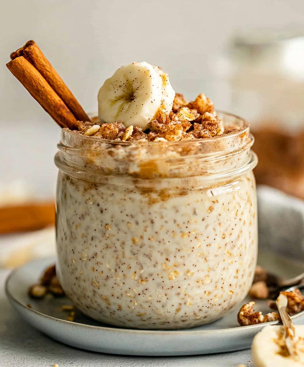 Cinnamon Roll Overnight Oats Recipe
