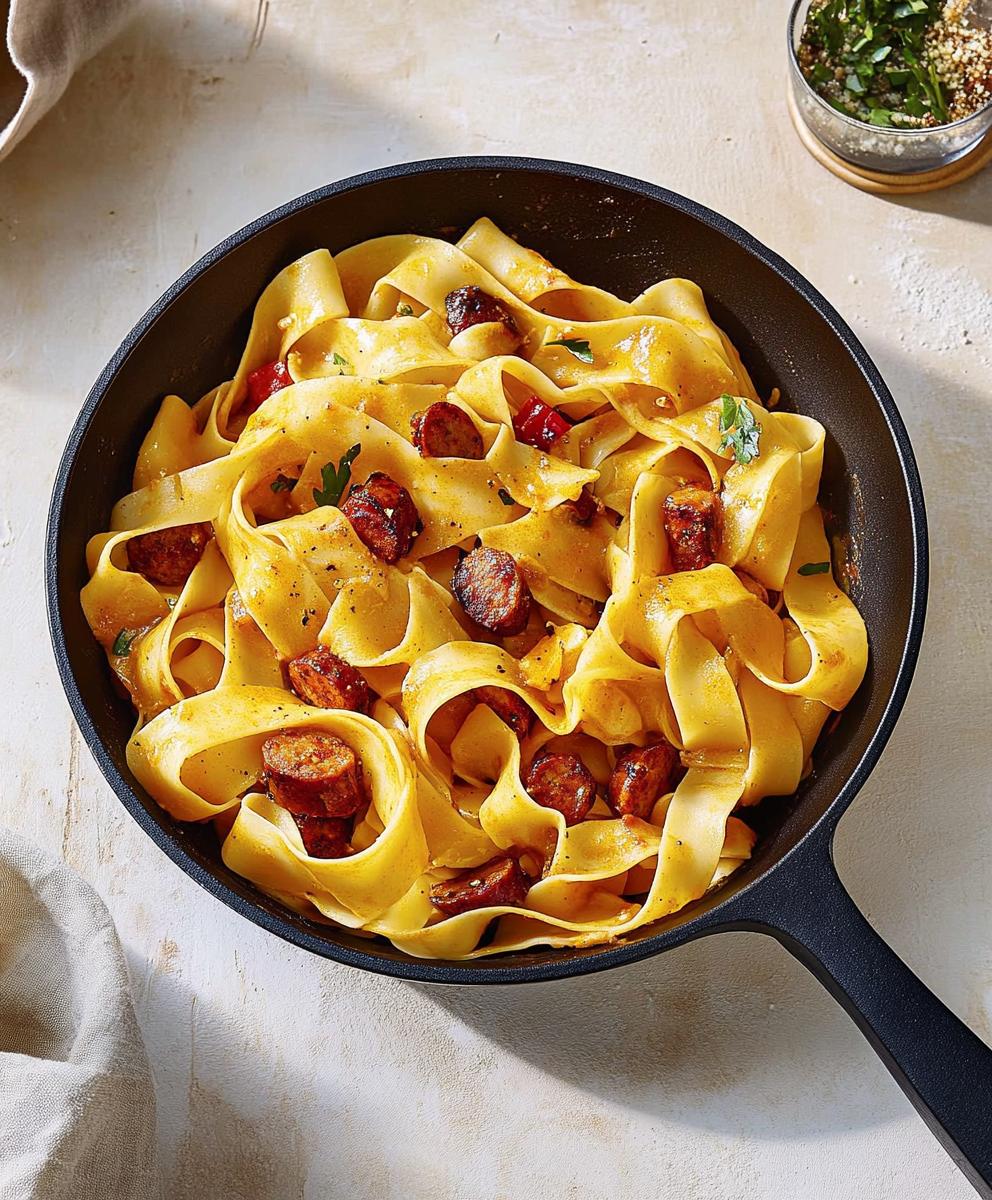 Creamy Calabrian Chili Pappardelle With Sausage & Fennel Recipe