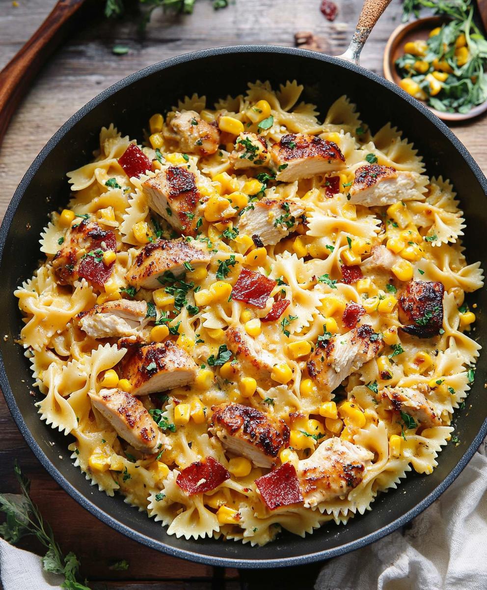 Creamy Chicken And Corn Pasta Recipe