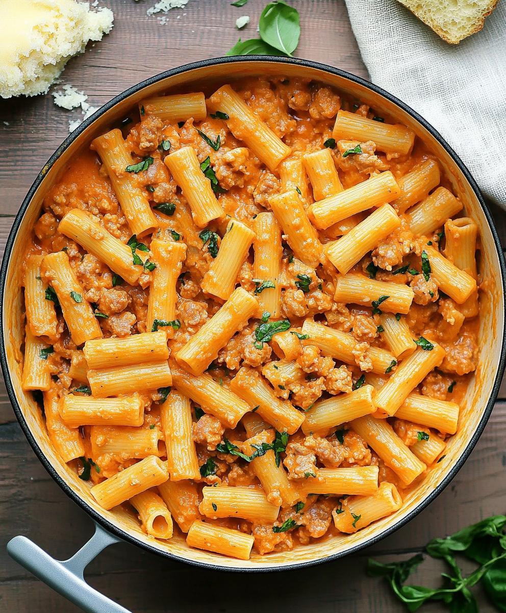 Creamy Sausage Rigatoni Recipe