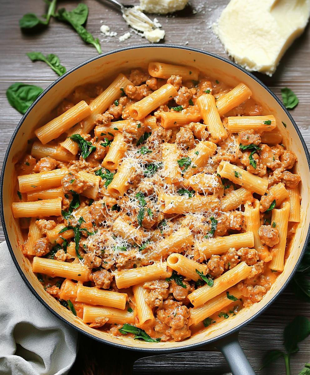 Creamy Sausage Rigatoni Recipe