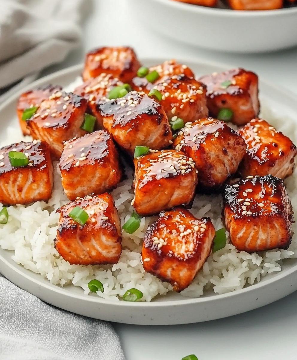 Crispy Honey Garlic Salmon Bites Recipe