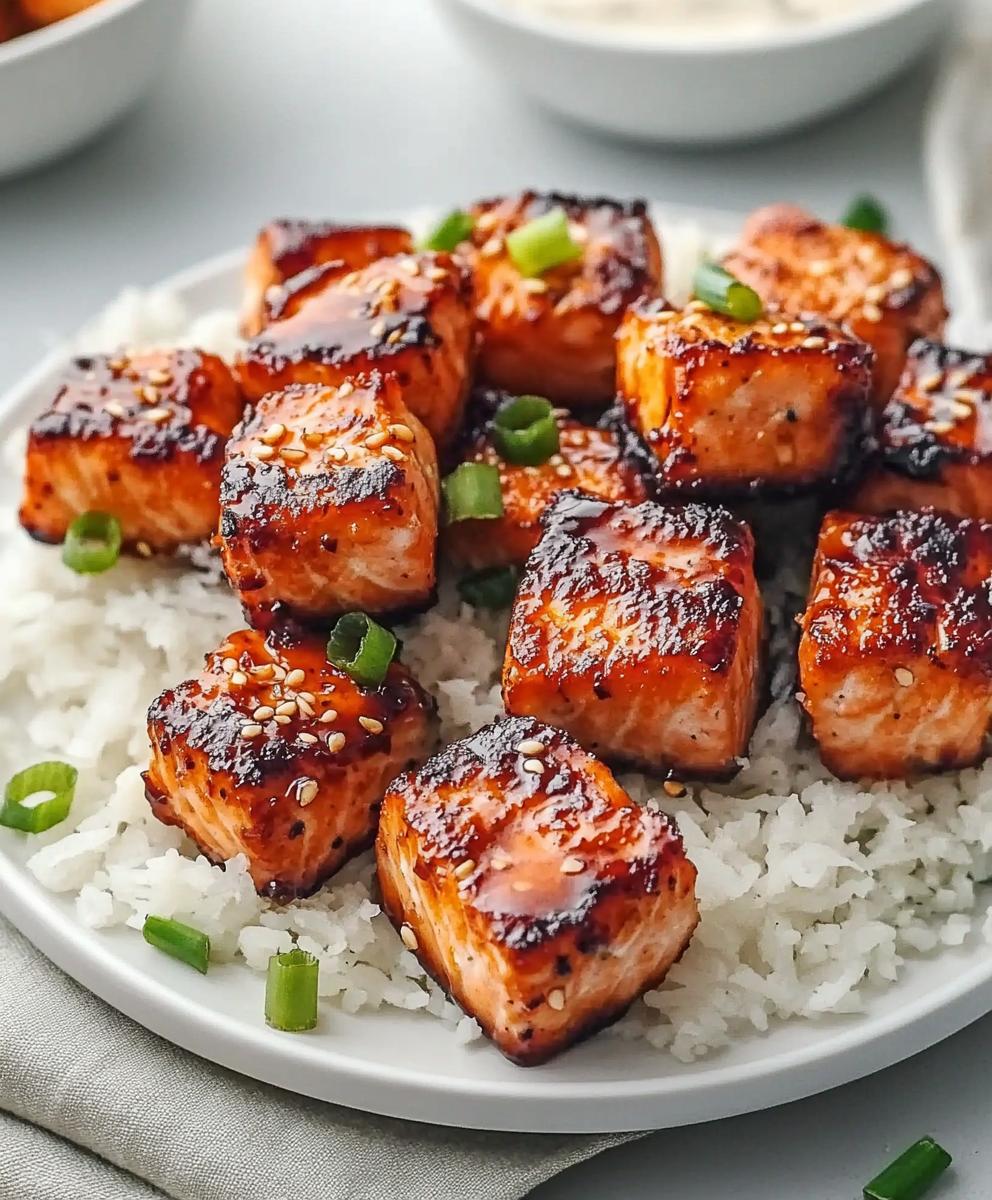 Crispy Honey Garlic Salmon Bites Recipe