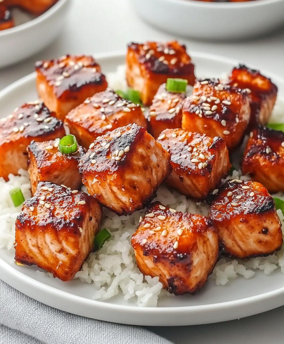Crispy Honey Garlic Salmon Bites Recipe