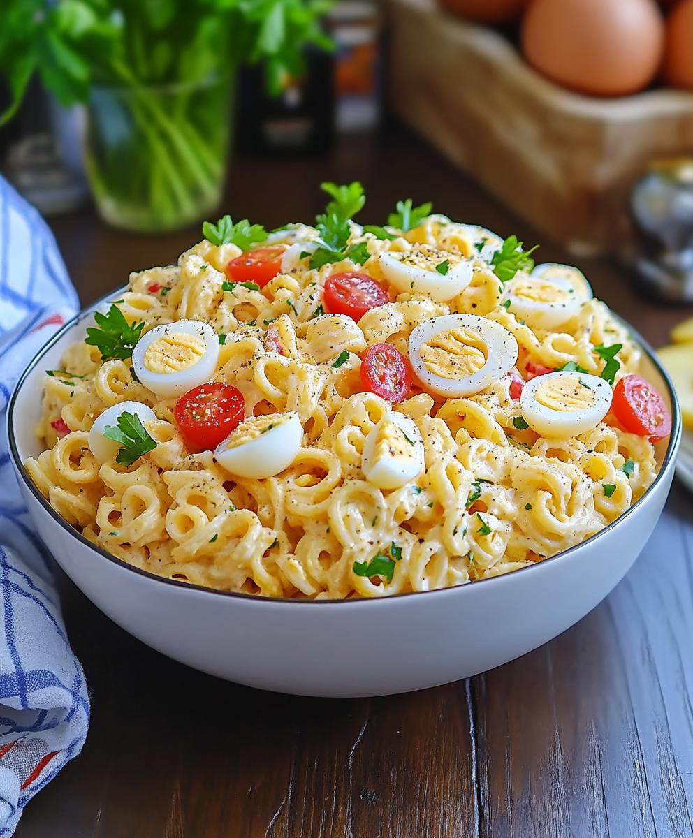 Deviled Egg Pasta Salad Recipe