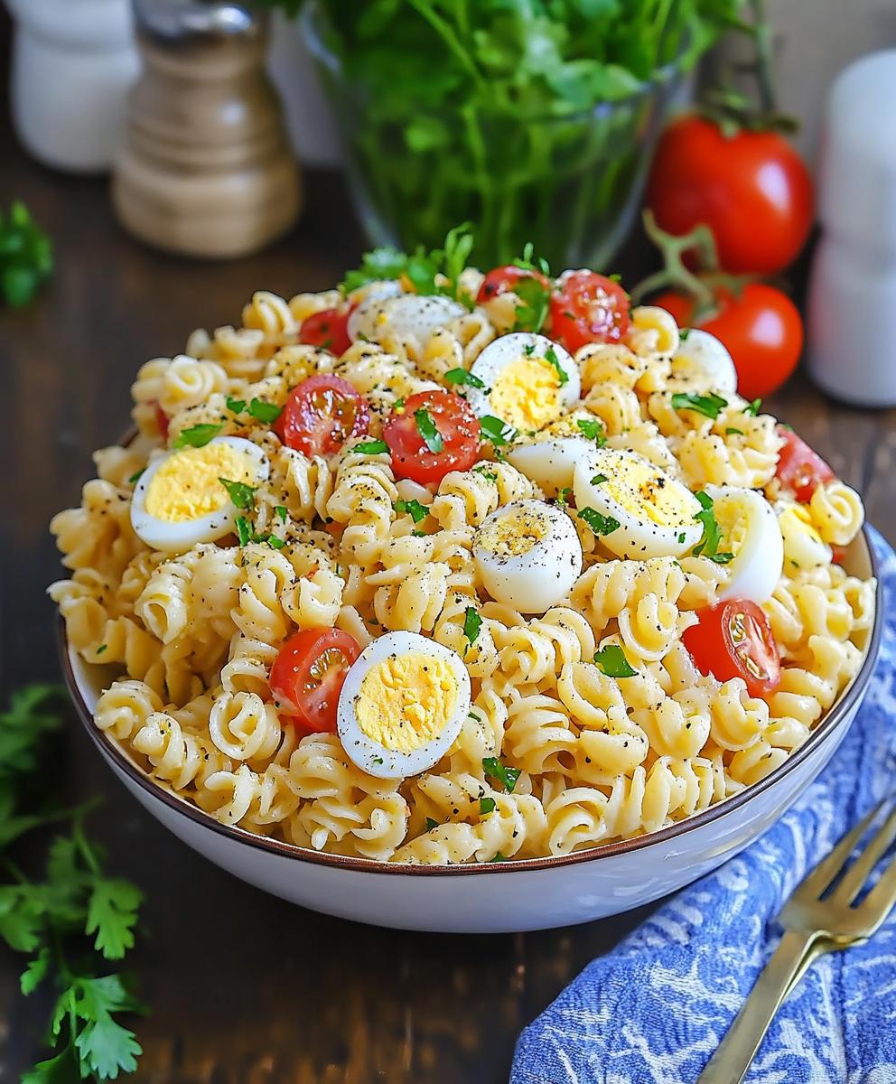Deviled Egg Pasta Salad Recipe
