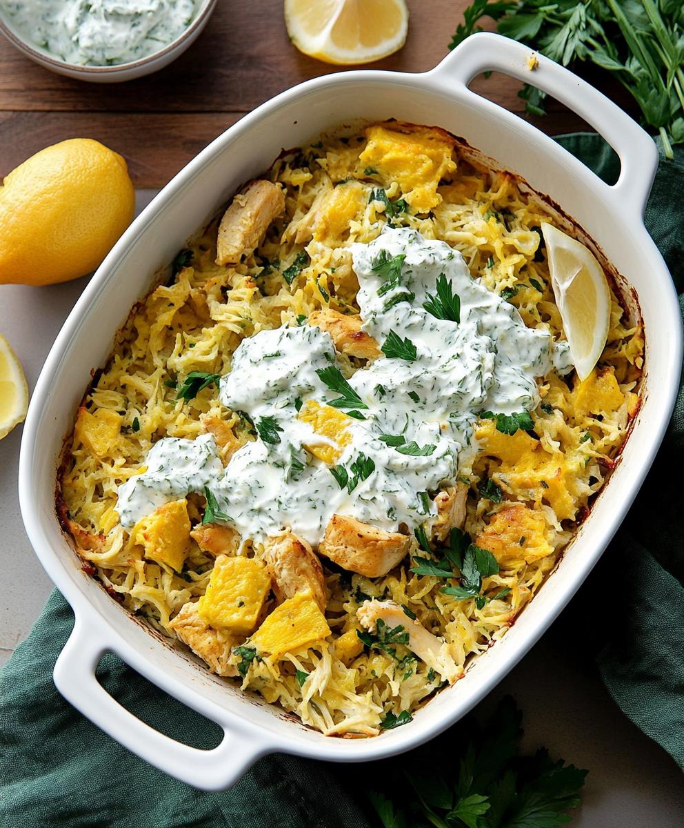 Dump-and-bake Chicken Tzatziki Casserole Recipe