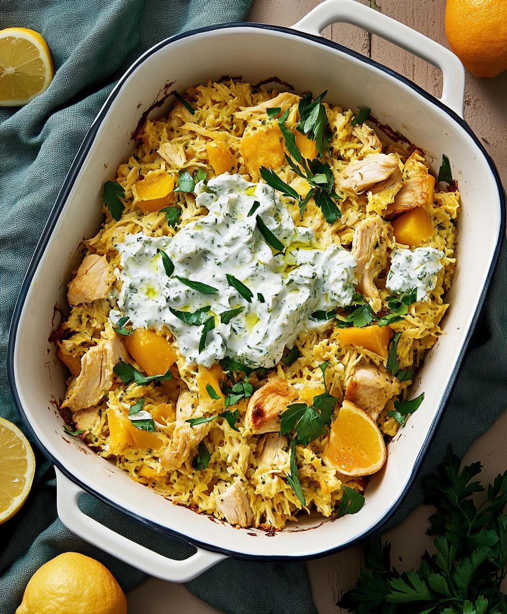 Dump-and-bake Chicken Tzatziki Casserole Recipe