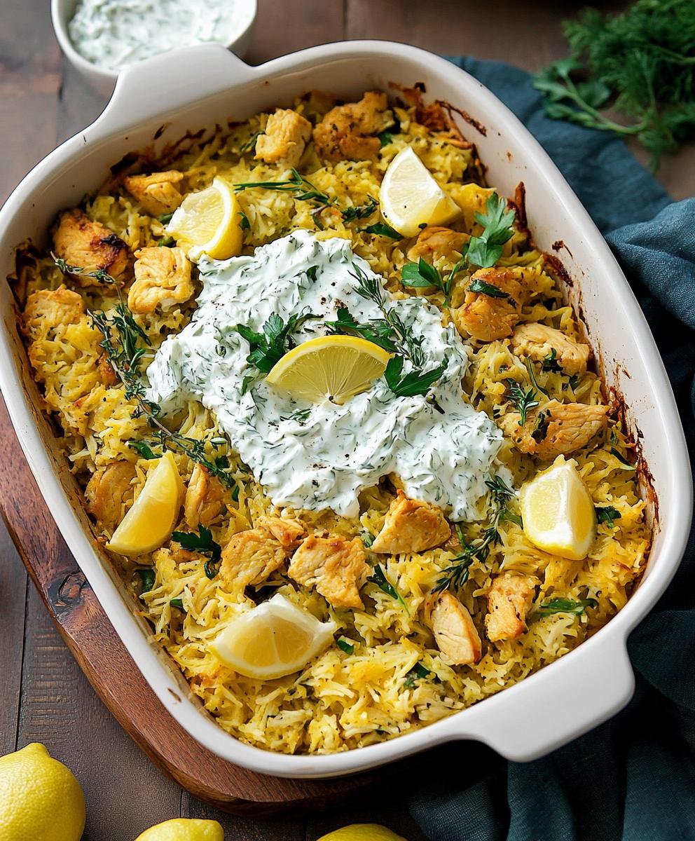 Dump-and-bake Chicken Tzatziki Casserole Recipe