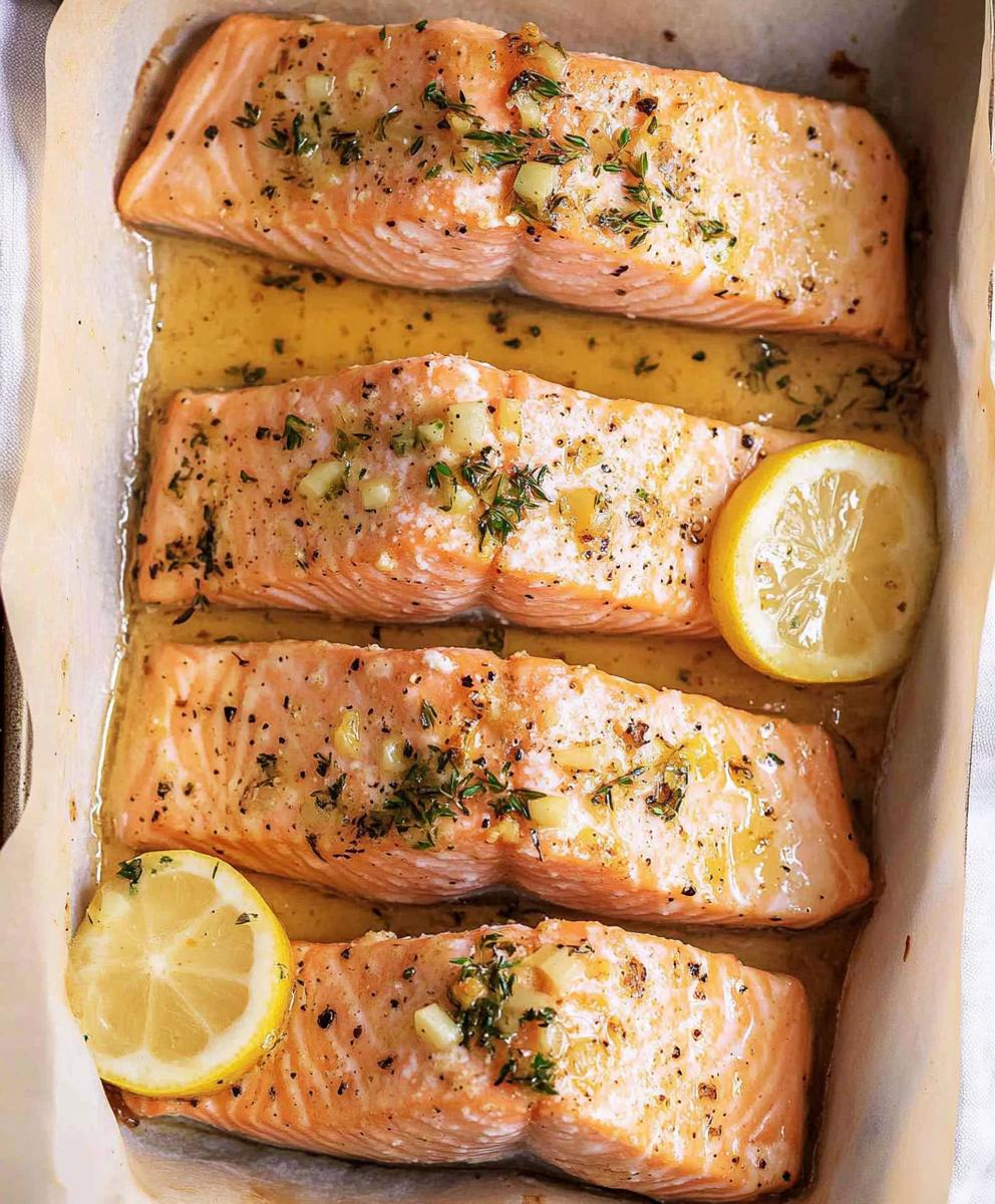 Garlic Butter Baked Salmon Recipe