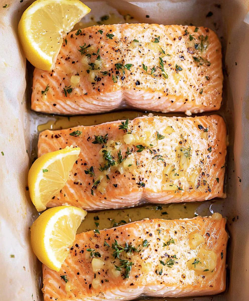 Garlic Butter Baked Salmon Recipe