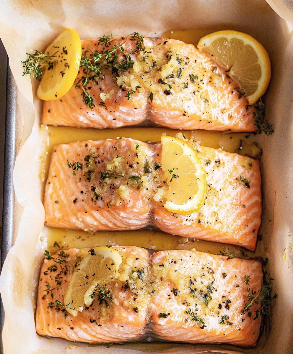 Garlic Butter Baked Salmon Recipe